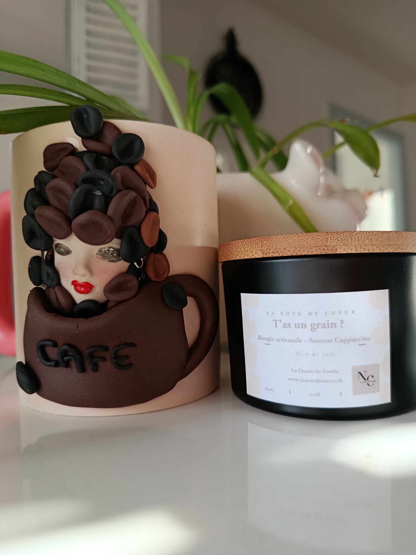 T'as un grain ? Bougie artisanale Cappuccino 80g