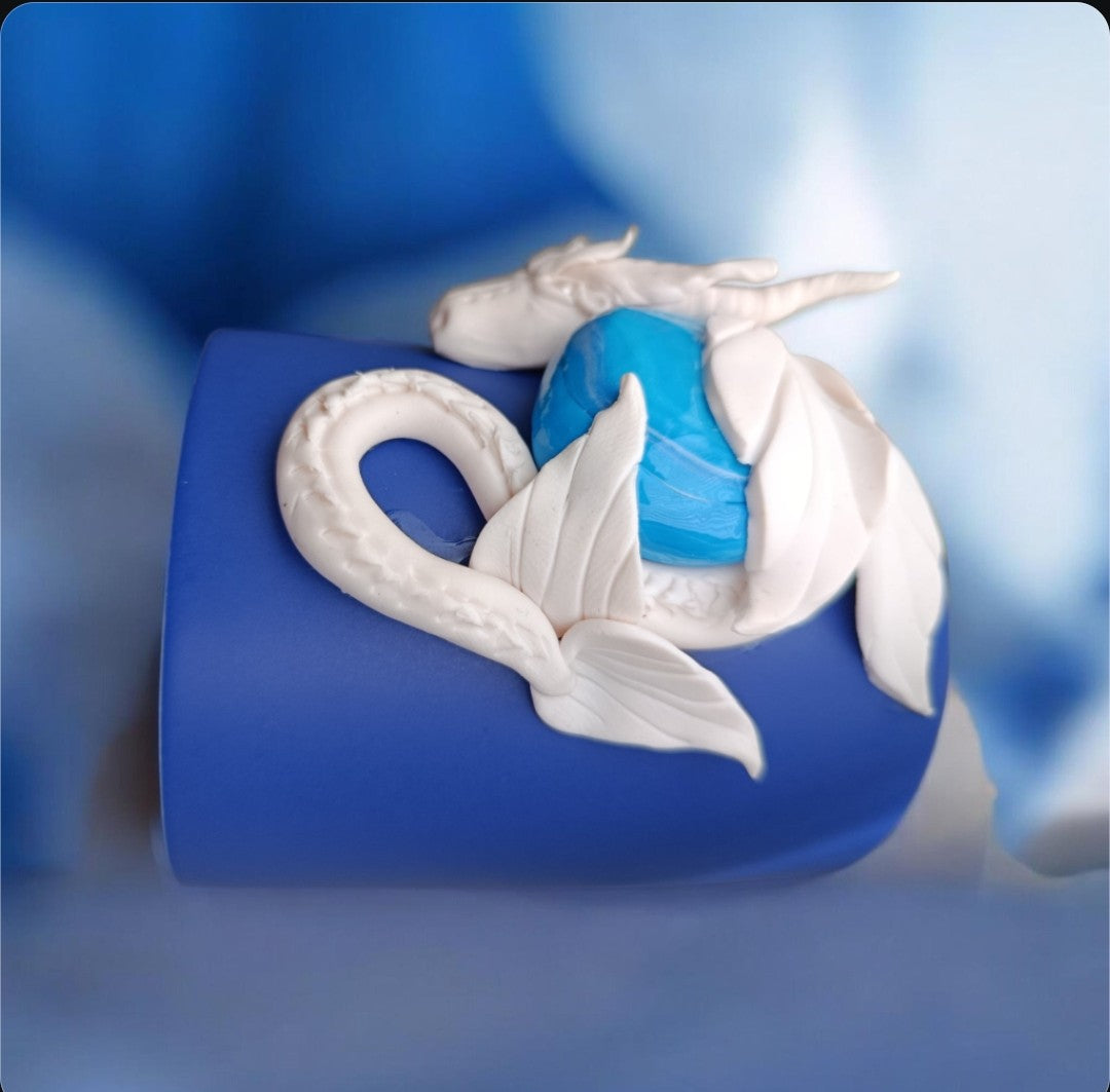 Mug « Dragon » décoré main en Fimo