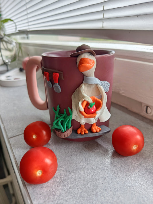 Madame l'Oie au potager  Pièce unique