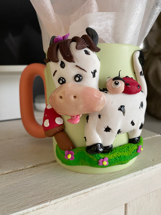 Mug Fimo, La vache qui rigole