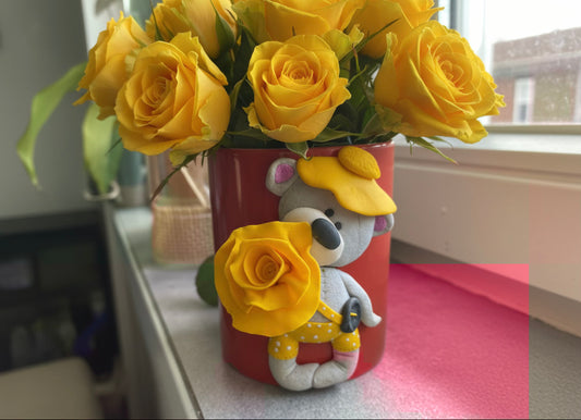 Mug Fimo, L'ourson des beaux jours